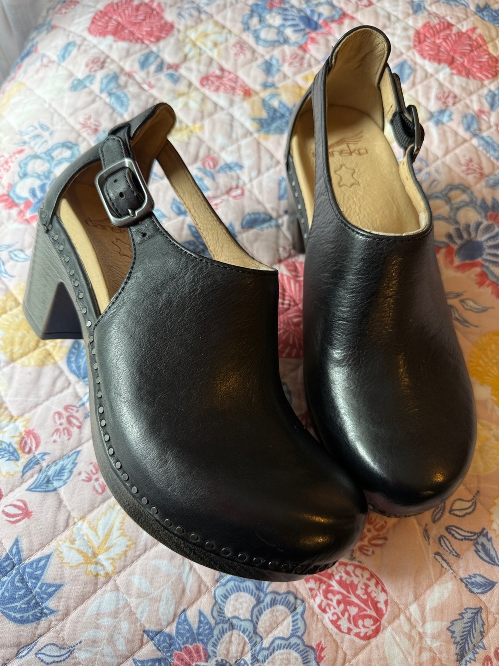 Dansko Slingback Clogs New Size 37 Black